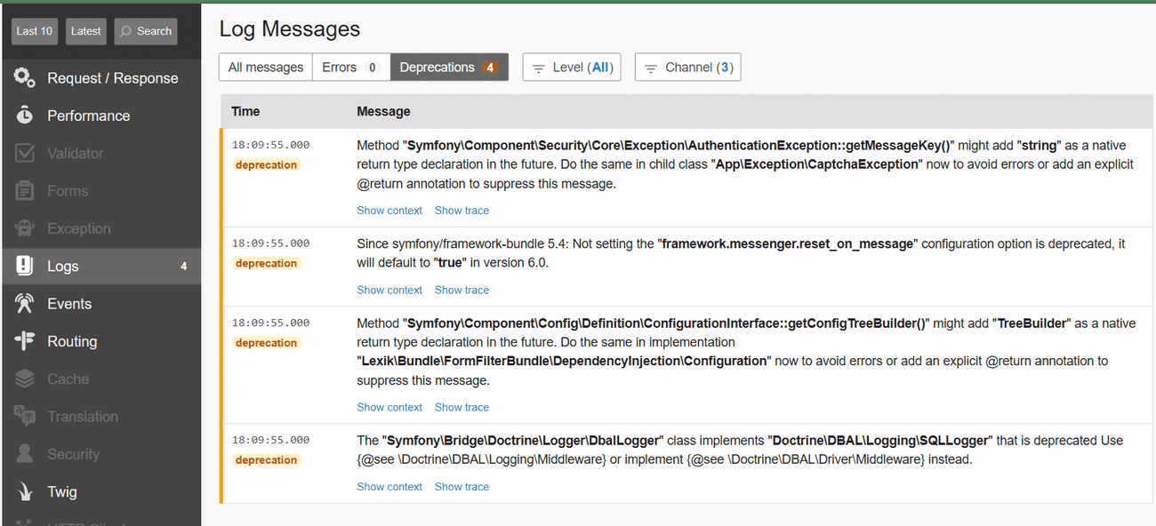 Symfony Profiler