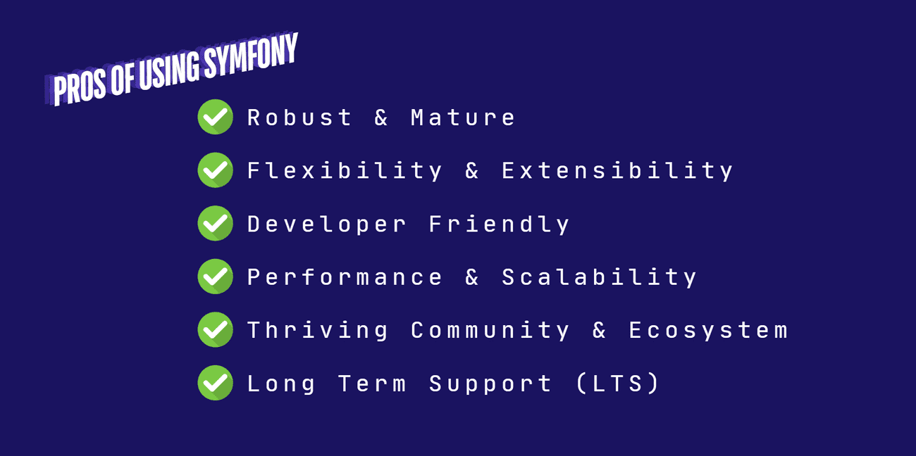 Symfony framework pros